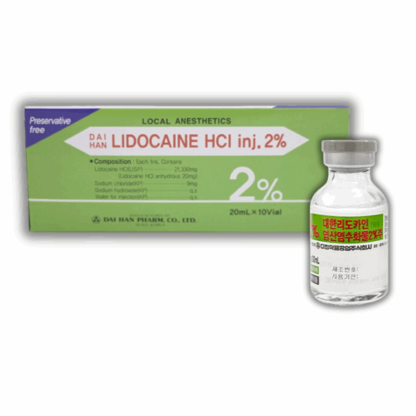Lidocaine HCI Inj. 2% (20 mL)