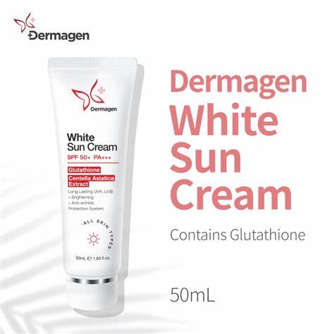 Dermagen White Sun Cream SPF 50+ PA+++ (w. Glutathione) 1.76oz - Image 3