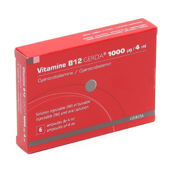 Gerda - Vitamin B-12 Inj. or Drink 1mg (6 x 4ml)