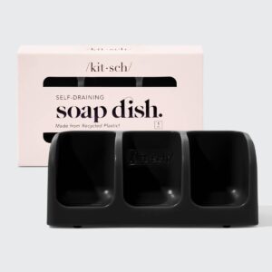 kitsch-black-self-draining-soap-dish-xq-939563.jpg /kit•sch/ - Black Self-Draining Soap Dish