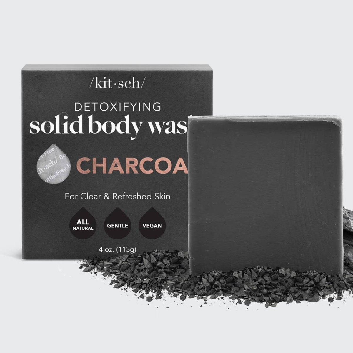 /kit•sch/ - Charcoal Detoxifying Body Wash Bar