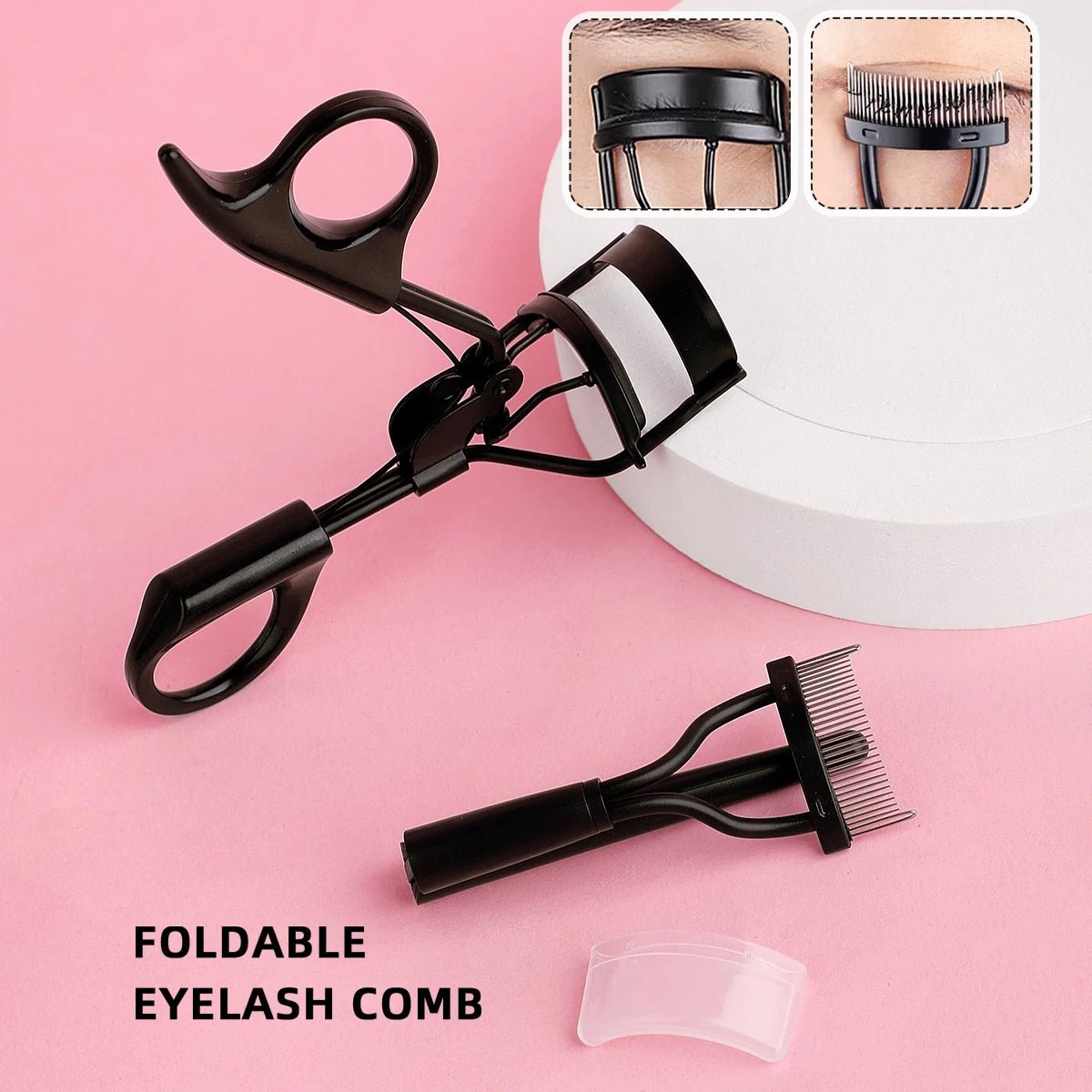 Stainless Steel Eyelash Comb & Curler Combo - Image 3