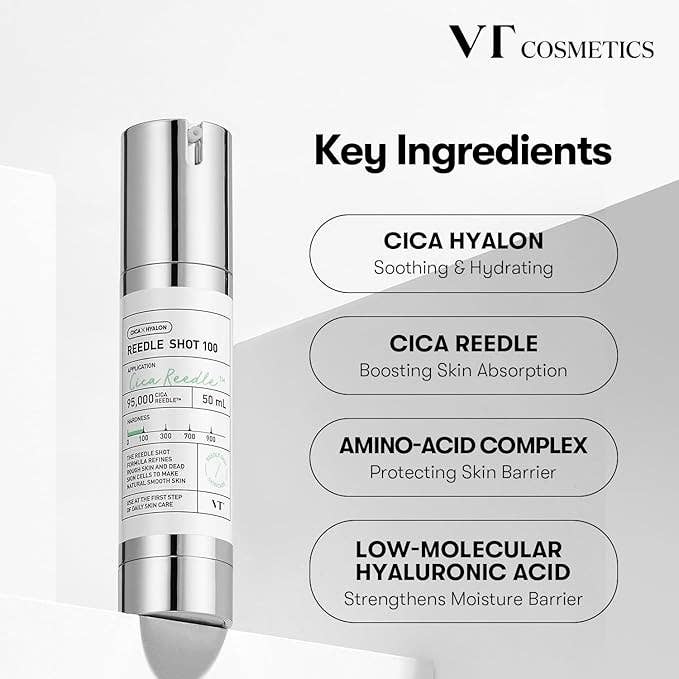 VT COSMETICS - CICA Reedle Shot 100 Essence 50ml 1.69 fl oz - Image 3
